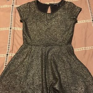 Black & silver romper